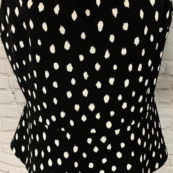 Banana Republic Black spotted peplum blouse - Picture 2 of 6